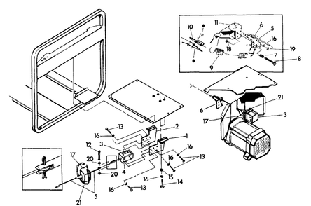 Idle Control (10/95) Diagram and Parts List for 9288-2-R-8000  Briggs and Stratton Generator
